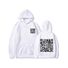 Худи с забавным принтом QR-кода, тёплый плотный свитшот, с начёсом