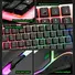 Игровая клавиатура и мышь LIMEIDE GTX350, проводная, подсветка, механические ощущения