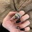 Кольцо женское FRIDAY JEWELRY, серебристый цвет, цирконы, открытое, регулируемое
