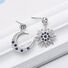 Серьги женские Tsunami Jewelry Company, луна и звезда, циркон, позолота