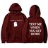 Толстовка Danshuo оверсайз с принтом Text Me When You Get Home