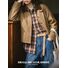 MADEN куртка женская в стиле американского воркwear, вельвет пэчворк, отложной воротник, на осень
