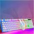 Комплект клавиатуры и мыши Milang T6 с RGB-подсветкой, проводной USB, механический отклик, 1000 dpi