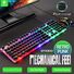 Комплект проводная клавиатура и мышь Limei GTX300, панк-стиль, с подсветкой, игровая