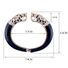 Открытый браслет-бэнгл Kaymen Jewelry с головой волка и эмалью, сплав с покрытием под золото, 70 г