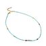 Колье Miya Sophia Jewelry из тонких бусин бирюзы 1,5 мм, винтажный стиль, длина 44+5 см