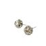 Серьги-гвоздики miya sophia jewelry, ажурный шар-цветок с гранями, серебристые, 1,4 см