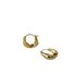 Серьги miya sophia jewelry U-образные, асимметричные, с вмятинами и изгибом, латунь, золото/серебро