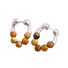 Серьги kaitin jewelry с тигровым глазом, круглые, ретро в коричневых тонах, игла из серебра 925