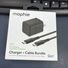 Сетевое зарядное устройство mophie GaN 40 Вт с кабелем USB-C – USB-C 60 Вт, быстрая зарядка, складная вилка