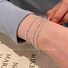 Браслет тонкий Kaitin Jewelry «серебряная крошка», сплав с гальваническим покрытием, для наслоения