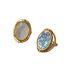 Кольцо miya sophia jewelry двустороннее вращающееся, перламутр и абалон, латунь с позолотой