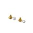 Серьги-гвоздики miya sophia jewelry с пресноводным жемчугом и шариком, съёмные, игла серебро 925