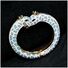 Браслет-бэнгл KAYMEN JEWELRY открытый, эмаль с зебровым узором, цинковый сплав, винтаж