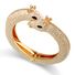 Браслет-бэнгл KAYMEN JEWELRY открытый, эмаль с зебровым узором, цинковый сплав, винтаж