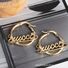 Серьги из латуни с буквенным декором, игла из серебра 925, золотой и серебристый цвет