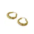Серьги-кольца Miya Sophia Jewelry витые с микропаве из циркона, латунь с позолотой, 2,5 см