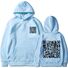 Утеплённое худи с шуточным QR-кодом, с начёсом, длинный рукав, полиэстер