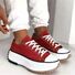 Женские кеды на платформе с перекрёстной шнуровкой, повседневные, резиновая подошва, 35–43