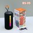 Портативная Bluetooth-колонка BS-09, 13 Вт, два динамика, RGB-подсветка, тканевая сетка, ручка