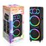 Акустическая система NDR-2270 на аккумуляторе, 2 × 12", 80 Вт, 2 радиомикрофона, RGB-подсветка, Bluetooth