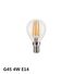 Филаментная LED-лампа Эдисона G45, ретро, стеклянная колба, E27/E14, 2–8 Вт, 2200–6000K