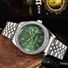 Мужские кварцевые часы с восточно-арабскими цифрами, безель в камнях, календарь, пятизвенный браслет, 40 мм