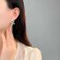 Серьги-пусеты Miya Sophia Jewelry со съёмным цветком, медь с серебрением или позолотой, серебро 925