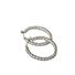 Серьги-кольца Miya Sophia Jewelry с микропаве из цирконов, медь с покрытием белым золотом, 3 см