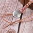 Браслет-обмотка CSJA Jewelry из розового кварца и красной яшмы, ручное плетение, бусины 6 мм, S308