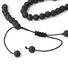 Колье CSJA Jewelry G427 с кулоном из натурального камня и бусинами из вулканической лавы, регулируемая длина
