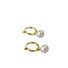 Серьги-кольца Miya Sophia Jewelry с искусственным жемчугом 10 или 12 мм, медь с позолотой, французский стиль