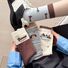 Женские носки средней высоты с таксами, австралийский хлопок, бесшовный мысок, с напуском