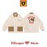 Куртка Human Made × Pokémon Farfetch'd FW25 с вышитым логотипом, воротник поло, хлопок, свободный крой
