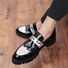 Лоферы мужские лакированные с острым носком, британский стиль, скрытое увеличение роста, без шнуровки