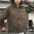 Куртка-харрингтон унисекс в стиле Detroit workwear, винтаж, хлопок, отложной воротник, на молнии