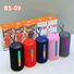Портативная Bluetooth-колонка BS-09 с RGB-подсветкой и тканевой сеткой, два динамика, 10 Вт, Bluetooth 5.3