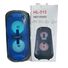 Bluetooth-колонка MHJUBA HL-515, два динамика 4", металлическая сетка, цветная подсветка, вариант с микрофоном