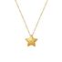 Колье-цепочка Lele Jewelry с подвеской-звездой, нержавеющая сталь, покрытие под золото 18K, 41–50 см