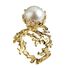 Кольцо Miya Sophia Jewelry в винтажном стиле с пресноводным жемчугом, ажурная ручная резьба, медь