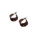 Серьги-гвоздики Miya Sophia Jewelry с бордовой эмалью ручной работы, латунь, игла из серебра 925