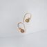 Серьги-крючки Miya Sophia Jewelry с «турецким глазом» и синим цирконом, медь с позолотой