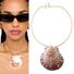 Ожерелье из натуральных камней, ракушек и жемчуга YK Jewelry женское, пляжный стиль