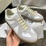 Кеды унисекс в стиле MM6 German Army Trainer, кожа, низкие, подошва 2,5 см, 12 цветов