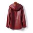 Женская кожаная куртка с капюшоном, овечья кожа 30 % и микрофибра, прямой крой, на пуговицах