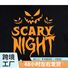 Толстовка унисекс с принтом на Хэллоуин Scary Night Spooky Horror, круглый вырез, длинный рукав
