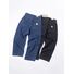 Джинсы Carhartt WIP широкие прямые свободные, классический логотип, чёрные и синие