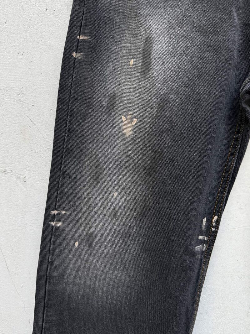 Джинсы AC FW24 2021F с росписью и брызгами краски, широкие свободные, низкая посадка, унисекс