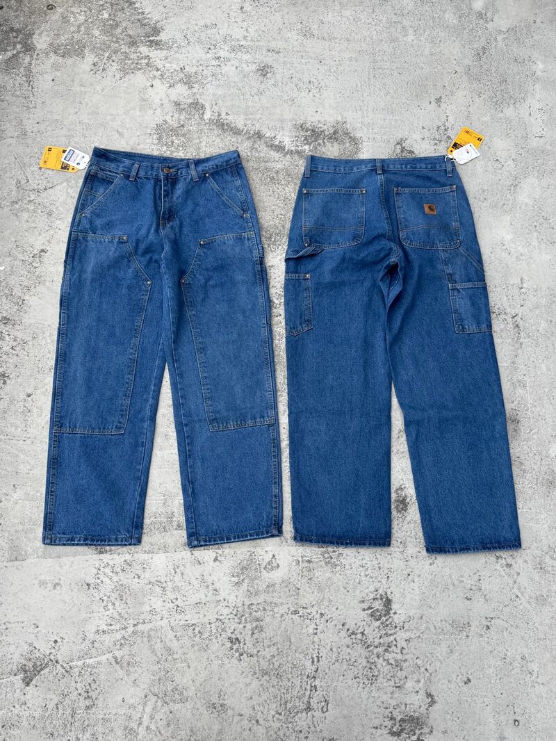 Джинсы Carhartt Lumberjack в японском стиле workwear, свободные прямые, унисекс, для пары