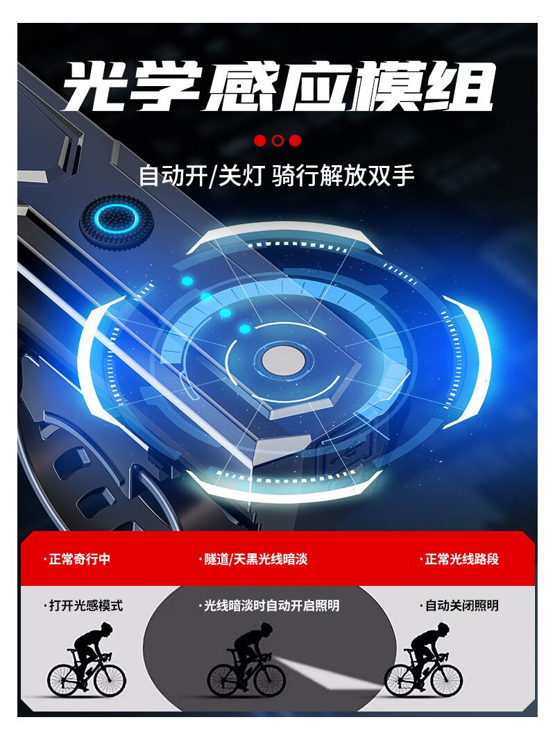 Передний фонарь Shenyu для велосипеда, влагозащищённый, перезаряжаемый, для ночной езды и MTB